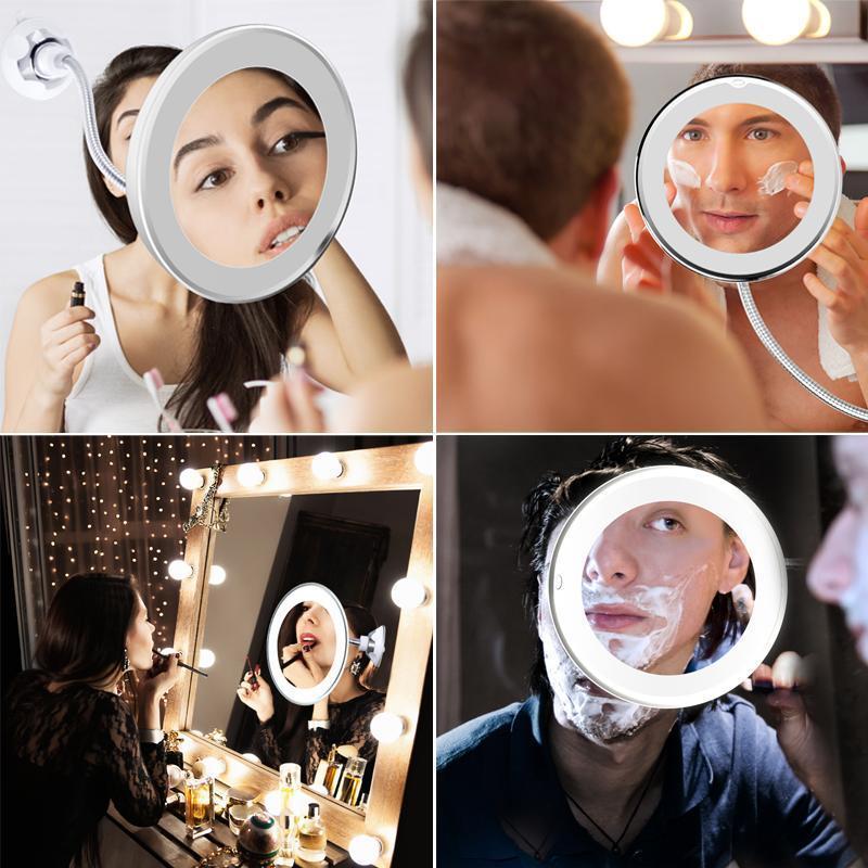10x Zoom LED Makeup Spegel