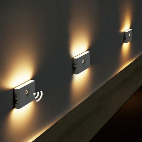 Trådlösa LED-nattlampor med rörelsesensor | USB-uppladdningsbara | Mjuk varm ljus |
