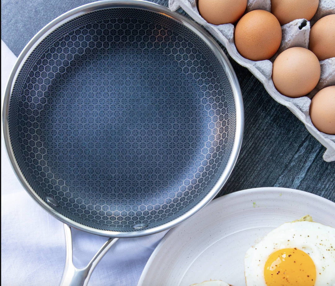 Premium rostfri stekpanna med non-stick pixelteknologi – Perfekt för hälsosam stekning