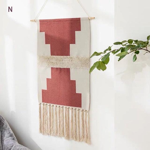Geometrisk tuftad väggmatta