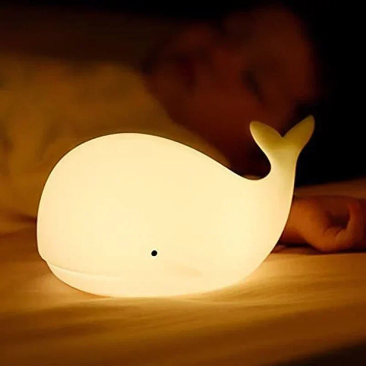 Söt Val Nattlampa med färgändring - GlowWhale