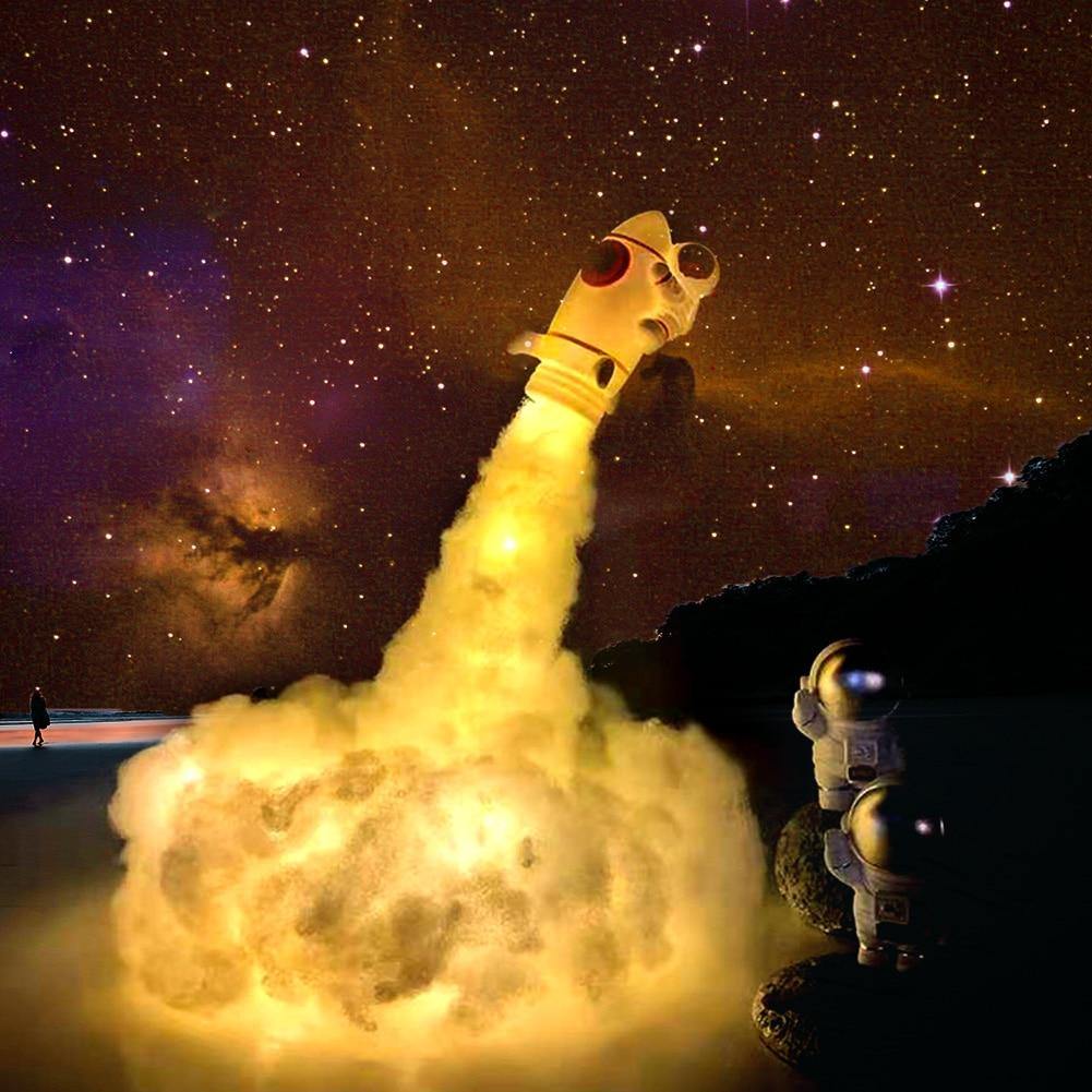 Astronaut färgglada Moln Nattljus |