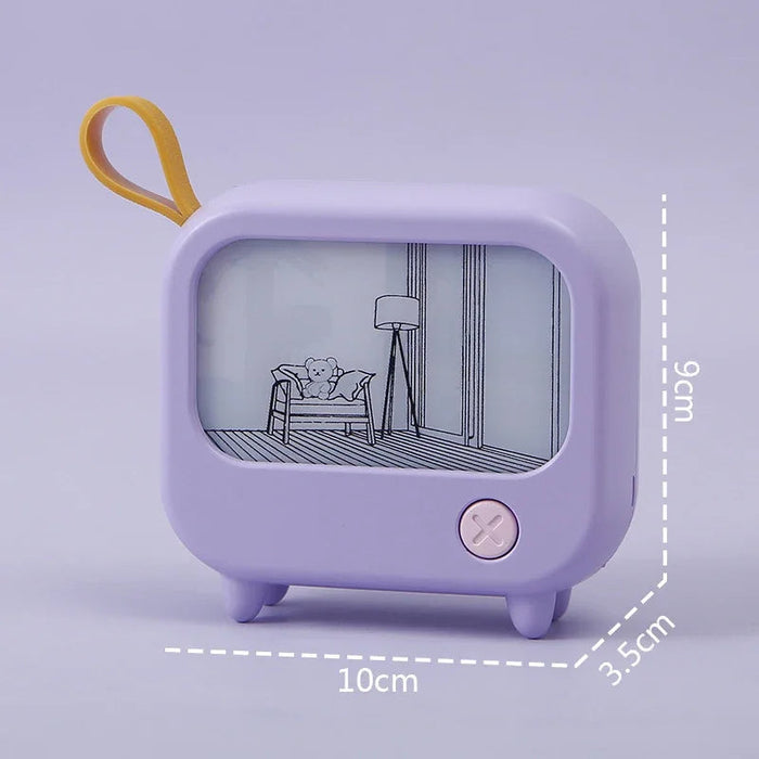 Mini TV-målning LED-nattlampa