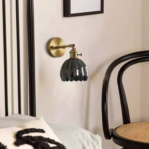 Retro – Vägglampa Glas Tulpanknopp
