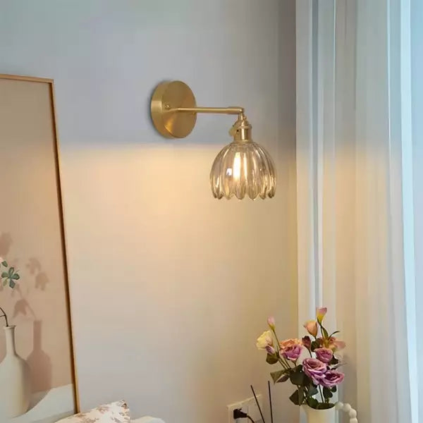 Retro – Vägglampa Glas Tulpanknopp