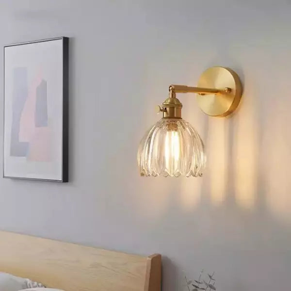 Retro – Vägglampa Glas Tulpanknopp