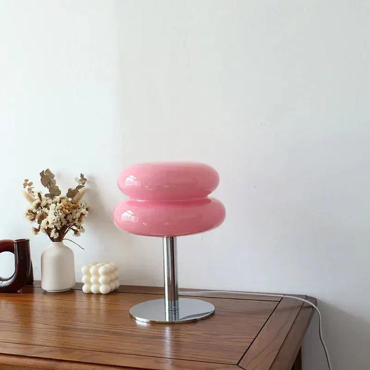 Retro Macaron Bordslampa i färgat glas