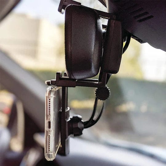 Roadview – Bakåtspegelsfäste för telefon med 360° rotation och teleskoparm