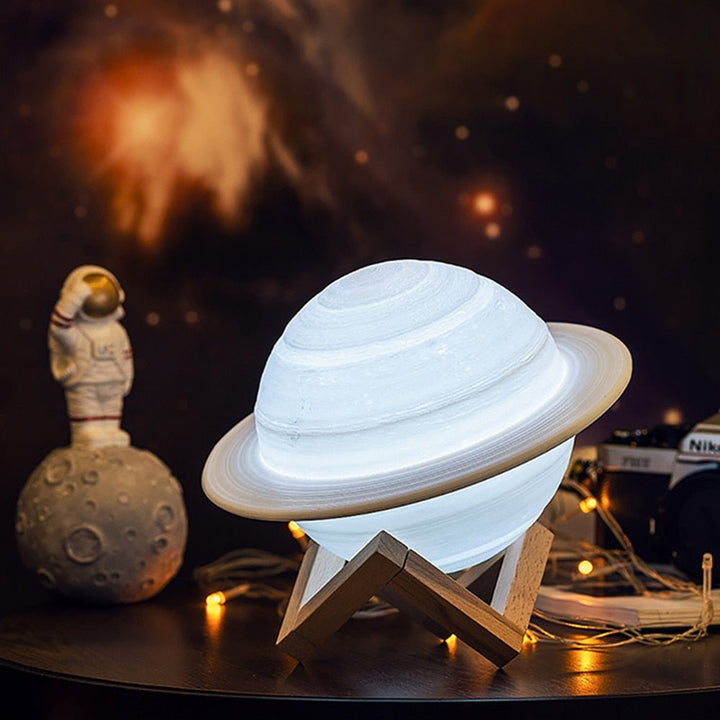 Lampa - SaturnGlow - Planetär Design - Justerbar Belysning