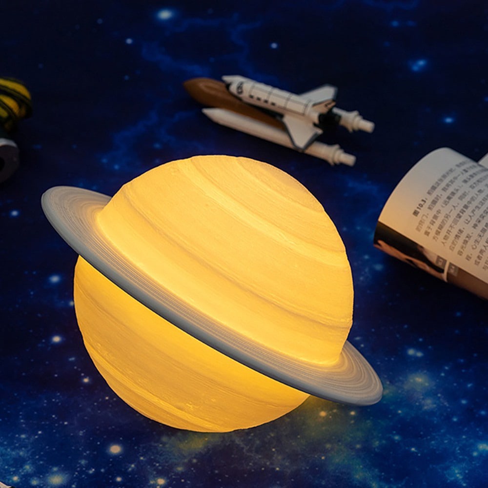 Saturnus Planet Nattlampa