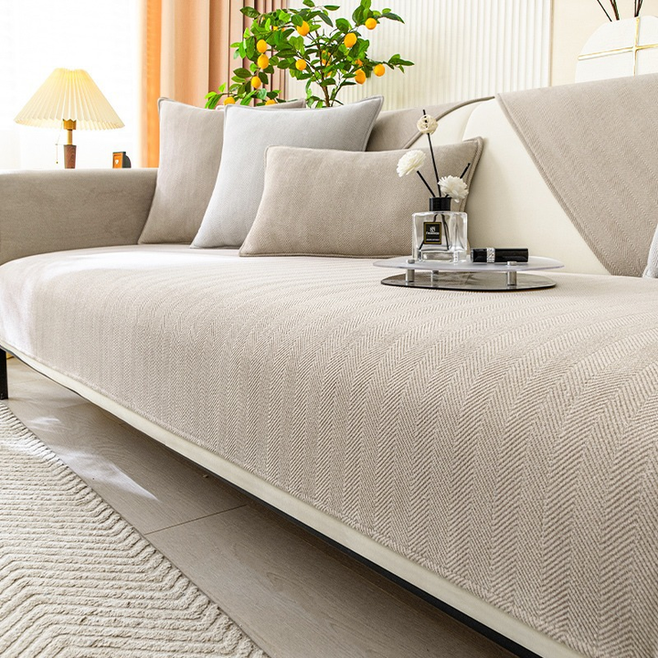 Herringbone Chenille Tyg Möbel Skyddsoffapåse |