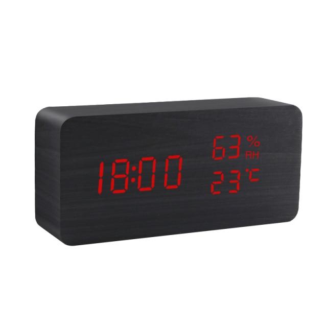 Trä Minimalistisk LED Väckarklocka