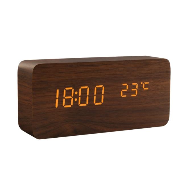 Trä Minimalistisk LED Väckarklocka