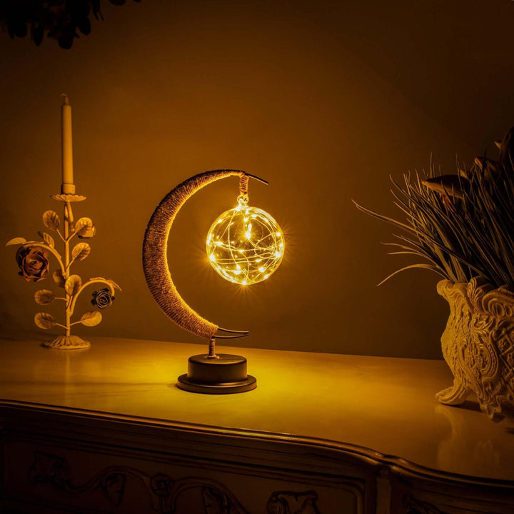 LED Lunar Lamp - Förhäxad Månljus Nattlampa för Sovrum, Barnrum &amp; Heminredning