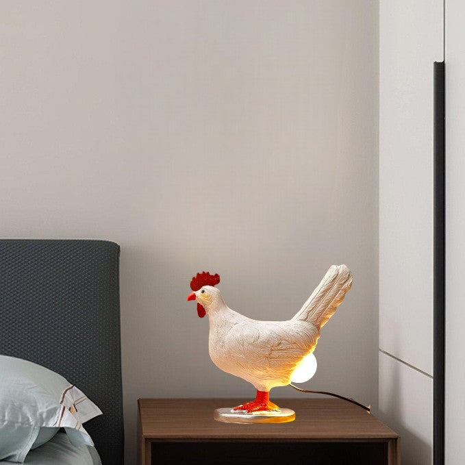 Bordslampa Rolig Kyckling Djur Nattljus