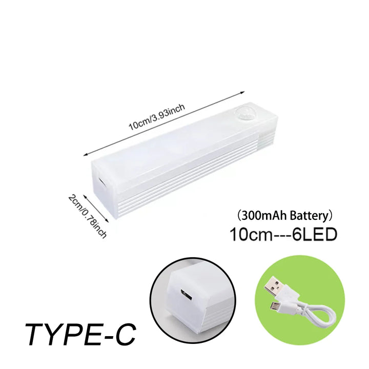 TRÅDLÖS LED-NATTLAMPA MED RÖRELSESENSOR OCH ÅTERUPPLADDNINGSBART BATTERI